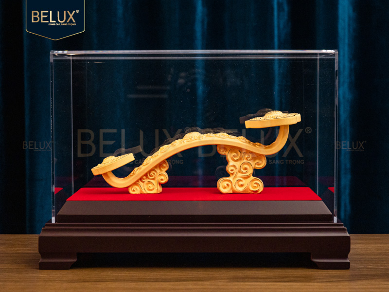 Gậy Như Ý dát vàng cát 20.5x6.5x7.5cm